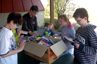 Kindergruppe bei den Vorbereitungen